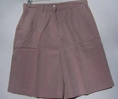 Pantalones cortos a cuadros Izod Club rosa malva talla 14 para mujer Foto 1 de 4