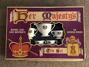 JUEGO DE TÉ DE HER MAJESTY'S WORCESTER TOY CO. #257 C.1960 - Imagen 1 de 8