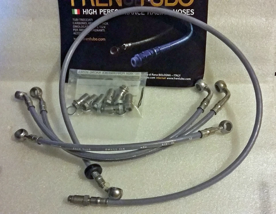 КОМПЛЕКТ ПЕРЕДНЕЙ И ЗАДНЕЙ ТОРМОЗНОЙ МАГИСТРАЛИ APRILIA RS250 1995-97 - Изображение 1 из 4