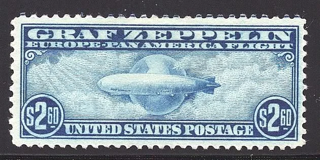 C15 VF-XF HINGED OG- $2.60 ZEPPELIN AIRMAIL ISSUE!! (REM #C15-986) - Image 1 of 1