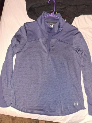 Under Armour Men Gamut 1/4 Zip Faded Ink Running Top Sweatshirt - Large  - Image 1 of 2