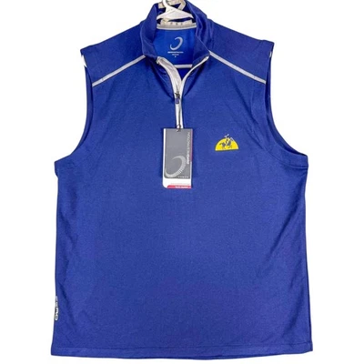 Zero Restriction Z425 Quarter Zip Vest Mens Medium Navy Golf Tech Layers L1017 - Image 1 of 4