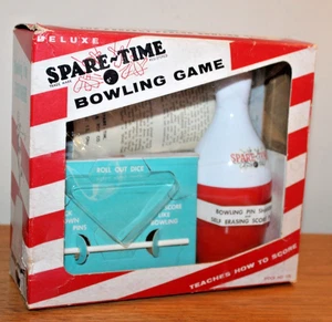 NIB Vintage Deluxe SpareTime Bowling Dice Game MCM - Picture 1 of 7
