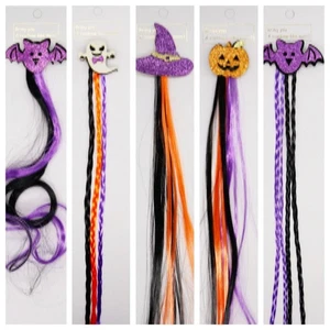 Hairpin Halloween Pumpkin Wig Cartoon Colorful Braid Headband Girls - Picture 1 of 12