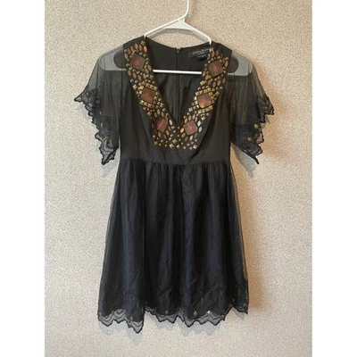 Guess от Marciano черный украшенный тюль платье XS коктейльное вечеринки - Изображение 1 из 4