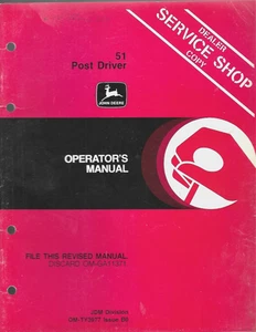 Manual del operador del conductor John Deere 51 postes OM-TY3977 B0 - Imagen 1 de 2