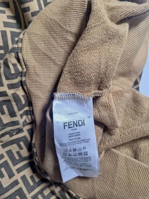 FENDI Zucca Sweatshirt Brown FF Monogram unisex Hoodie Size s - Image 1 of 4