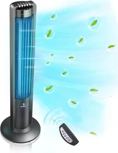 115° Oscillating Modern Tower Fan for Bedroom, 43'' Standing Fan with Remote, 7. - Picture 1 of 9