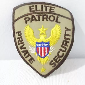 ELITE PATROL PRIVATE SECURITY (HELLBRAUN) BESTICKTER PATCH NEU - Bild 1 von 6