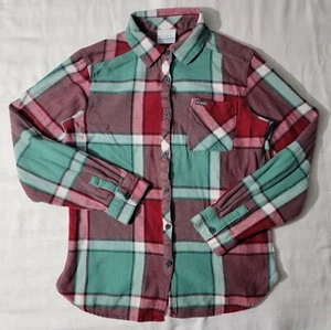Columbia Damen kleines Langarm Button Down kariertes Flanellhemd Größe S - Bild 1 von 8