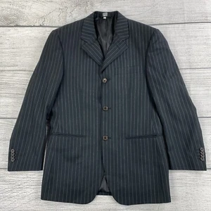 VIVALDI Super 150’s Blazer Men Size M ( 38 ) Sports Jacket Striped - Black - Picture 1 of 9