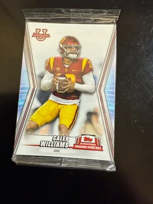 2023 Topps International Trading Card Day FOOTBALL SEALED PACK CALEB WILLIAMS RC - Image 1 of 2