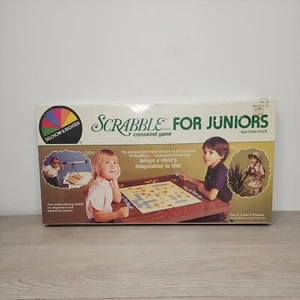 SEALED NEWScrabble for Juniors Jr Edition Five 1982 NEW Sealed Two Sided Vintage - Picture 1 of 2