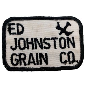 Ed Johnston Grain Co Uniform Patch Trucker Farmer Rockabilly Cowboy Fashion