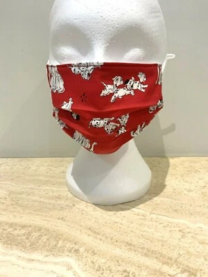 Disney 101 Dalmations Washable Face Mask adjustable ear cords and nose wire - Image 1 of 3