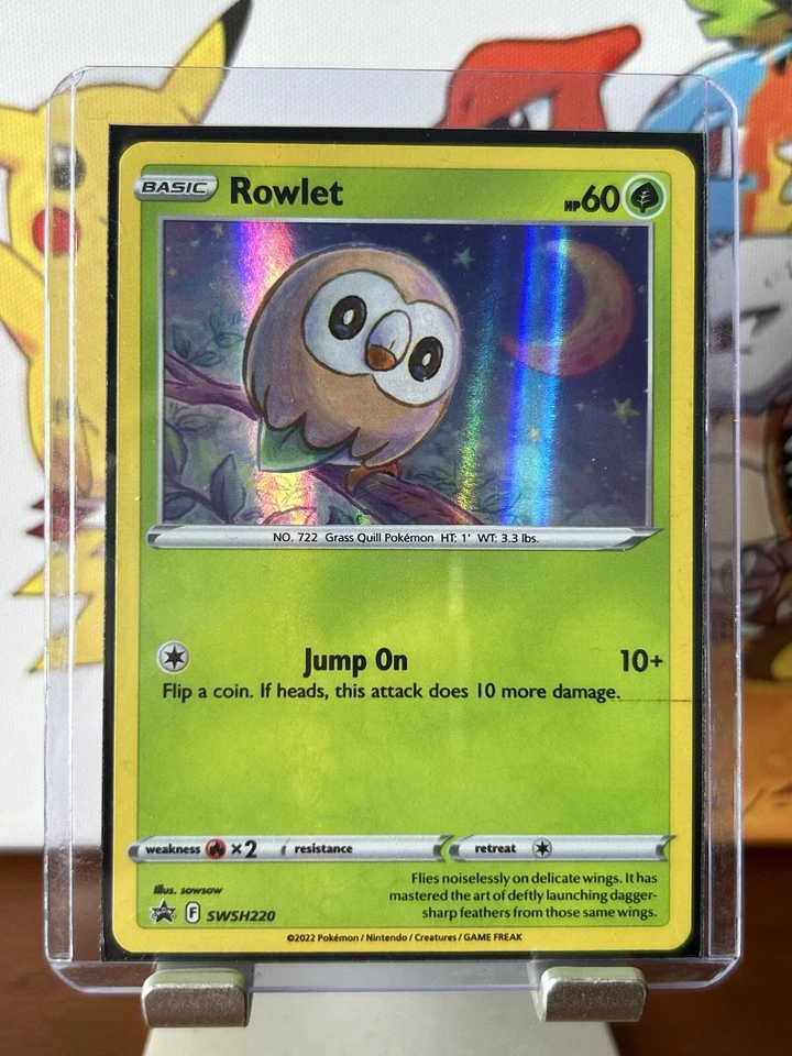 🔹Rowlet SWSH220 Black Star Promo Ultra Rare Holo Card🔹Pokemon Sword & Shield - Image 1 of 1