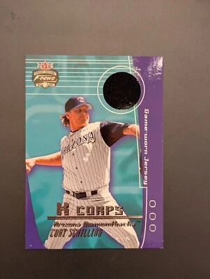 Camiseta deportiva Fleer Focus Curt Schilling K 2002 usada en juegos reliquia MLB béisbol ARZ Foto 1 de 3