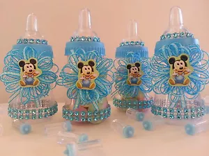 Mickey Mouse | 12 Fillable Bottles Baby Shower Favors Prizes ~Boy Decorations - Picture 1 of 12