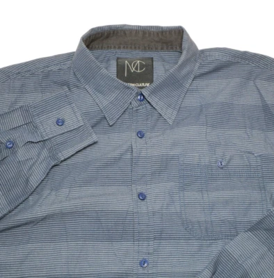 Modern Culture Men's Size - 2XL  Blue Striped Long Sleeve Button Up XXL - Image 1 of 4