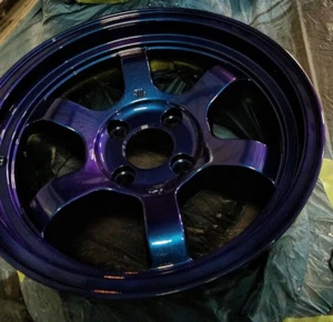 Gloss TEAL-BLUE PURPLE CHAMELEON PEARL Powder Coat Paint 1 Lb/ 450 g - Picture 1 of 1