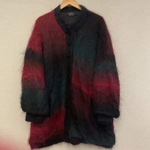 Mohair Coatigan vintage colori misti - Manica in palloncino Paula anni '80 fatta a mano - Foto 1 di 10
