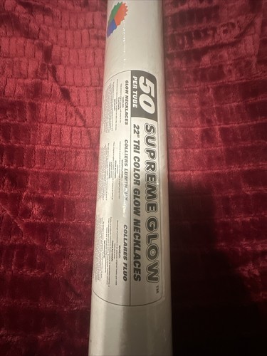 NUOVO~22 Collane per feste Supreme Glow tricolore (3 tubi disponibili)~SIGILLATE
