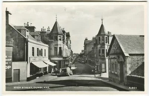 HIGH STREET, DUNBLANE - Perthshire Postcard JB White - Picture 1 of 2