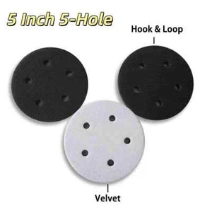 Soft Sponge Interface Pad for Sanding Pads Hook&Loop Sanding Discs 5 Inch 5-Hole - Picture 1 of 9