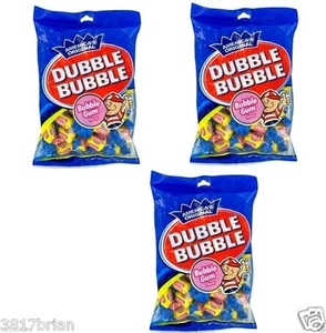 3 BAGS America's Original Double Dubble Bubble Bubble Gum - Picture 1 of 5