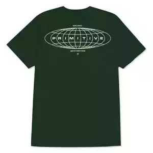 Primitive Cosmopolitan Pocket Tee Short Sleeve T Shirt - Dark Green Size L Men's - Picture 1 of 2