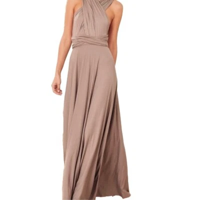 Champagne Convertible Wrap Dress Size Medium Voted Number 1 Dress on Earth - Image 1 of 4