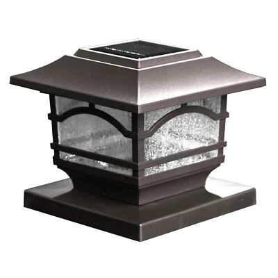 MAXSA® INNOVATIONS Mission-Style Solar Post Cap and Deck Railing Lights, 2... - Image 1 of 4