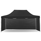 Gazebo Tent Marquee 3x4.5m Popup Outdoor Black Wallaroo