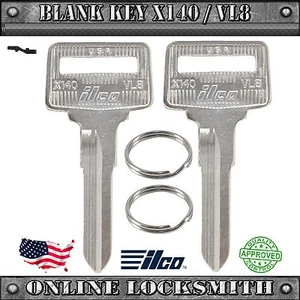 2 New Keys For Volvo 1984-1993 Vehicles Replacement Uncut Key Blade - X140 / VL8 - Picture 1 of 1