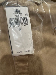 NWT Authentic Polo by Ralph Lauren Big Girls Belted Shirt Dress in Khaki - Picture 1 of 19