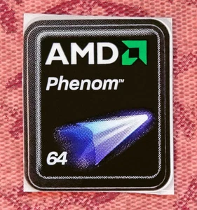 AMD Phenom 64 Naklejka 18 x 21,5 mm 1. generacji Case Badge Logo Sprzedawca z USA - Zdjęcie 1 z 1