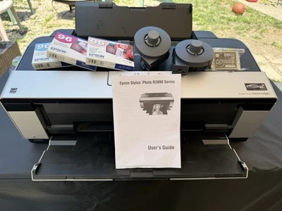 Epson Stylus Photo R2880 Digital Photo Inkjet Printer WORKING W INK - Image 1 of 4
