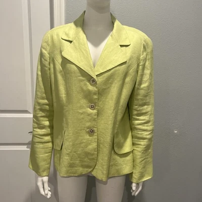 Chaqueta forrada verde Coldwater Creek talla 16 Foto 1 de 4