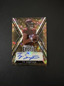 2023 Leaf Exotic Football Ty Simpson Crystal 1/5 Auto ba-ts2, D1 - Bild 1 von 2