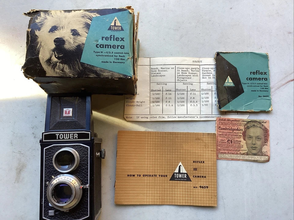 Редкий винтажный Tower Reflex III Tar 120 пленочная камера Westar 1:3.5/75 объектив Sears - Изображение 1 из 4