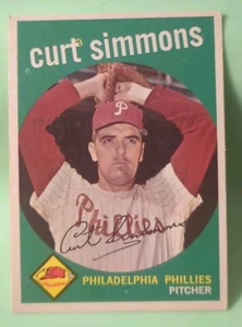 1959 Topps - Curt Simmons #382 - Philadelphia Phillies - Imagen 1 de 2
