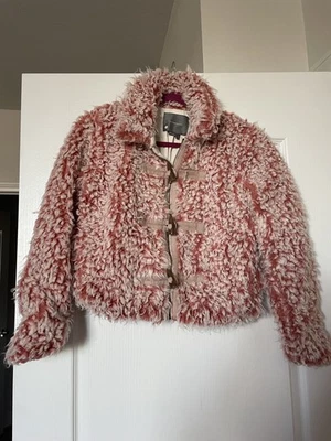 ANTHROPOLOGIE Chaqueta pequeña de piel con botones de palanca, buen estado Foto 1 de 4