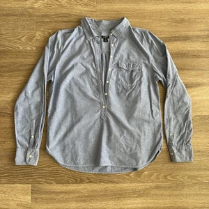 J Crew Half Button Shirt Blau Damen Medium - Bild 1 von 17