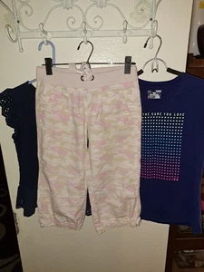 Lot 3 Girls Size XL 14 Gap capris Under Armor t-shirt Wonder Nation tank top - Picture 1 of 12