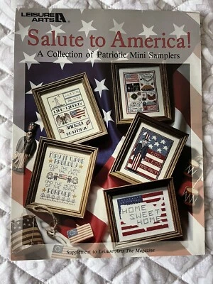 Salute To America Leisure Arts Patriotic Cross Stitch Pattern  Booklet - Image 1 of 4