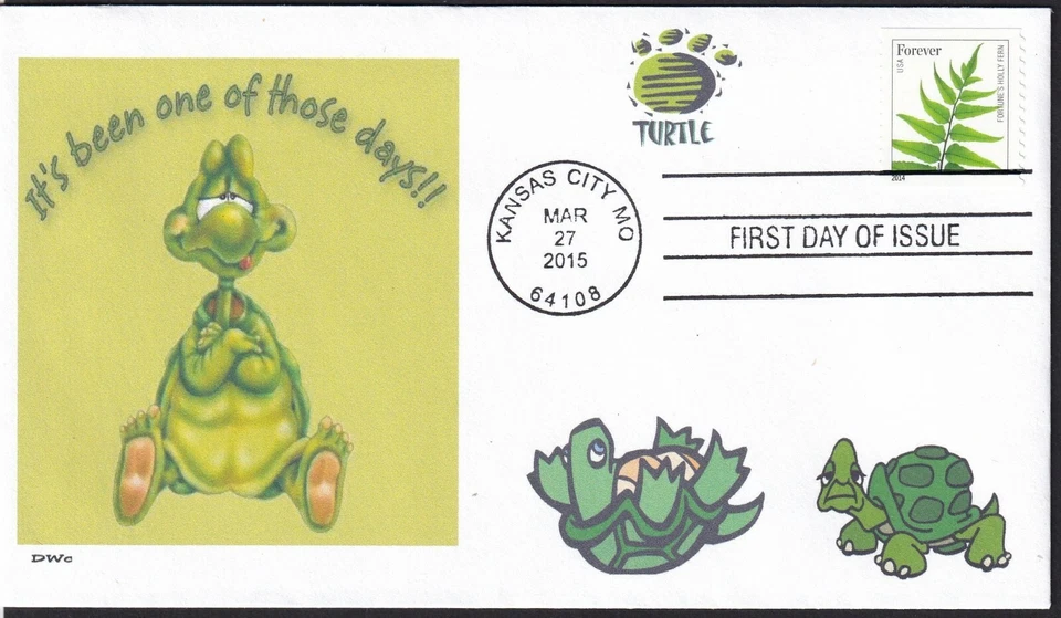 TURTLE - IT'S BEEN ONE OF THOSE DAYS   FDC - DWc  CACHET - Image 1 of 1