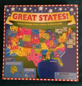New Great States Board Game: 400 Questions US Geography-Play and Learn 2010 - Picture 1 of 10