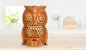 Rustic Wooden Owl Statue - Hand-Carved Figure for Nursery Decor and Gift Idea - Picture 1 of 9