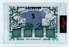JOE DIMAGGIO 2021 Leaf Ultimate Sports Icons Quad Game-Used Jersey 🔥 #1/4 🔥
