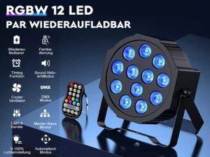 Faretto led par batteria 120W 12 RGBW LED DMX luce palcoscenico per festa dj matrimonio - Foto 1 di 14